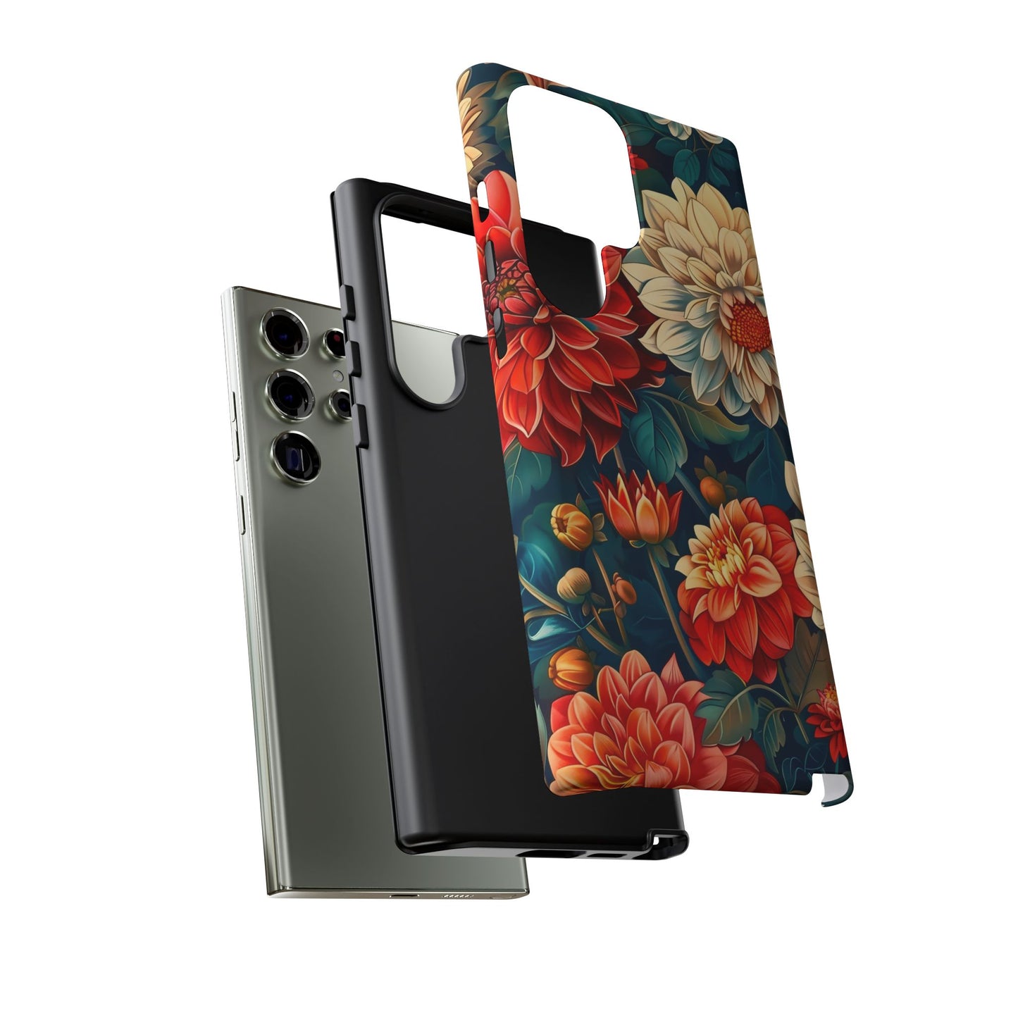 Floral Phone Case - Vibrant Tough Cases, Stylish Floral Cell Phone Cover, Gift for Her, Trendy Phone Accessory, Flower Design