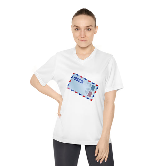 Women's Performance V-Neck T-Shirt | Comfortable Activewear for Travel Lovers - British Air Mail