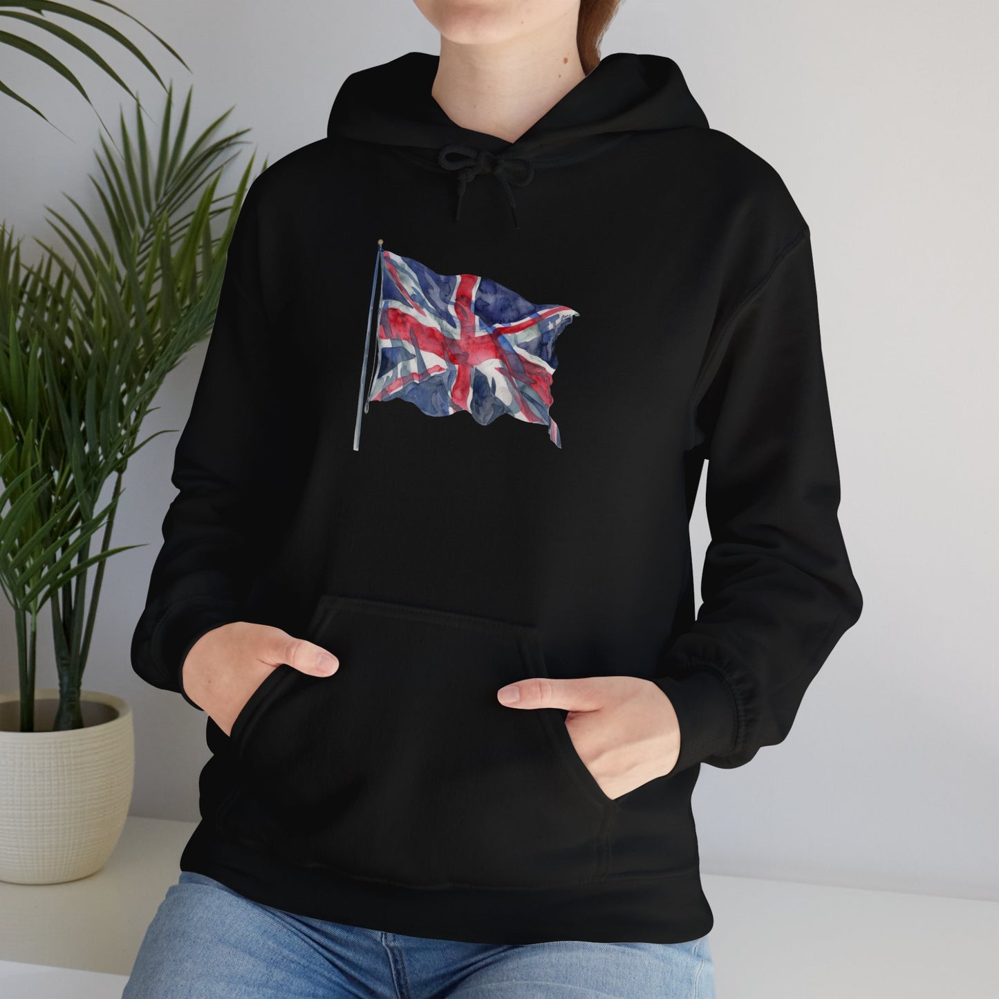 Unisex Heavy Blend™ Hooded Sweatshirt - Bold & Brave - The British Flag Design
