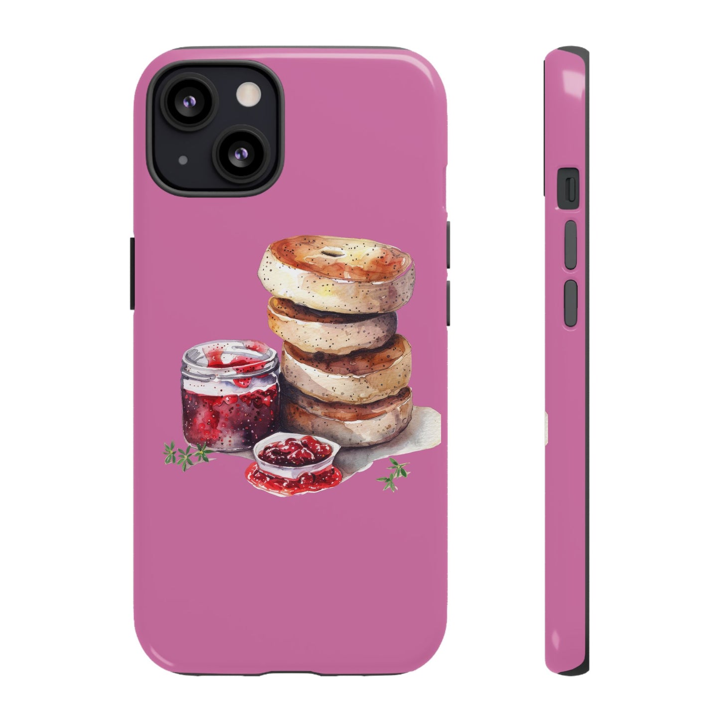 Cute Bagel Phone Case, Tough Cases for Food Lovers, Unique Gifts for Foodies, Phone Accessories for Breakfast Lovers, Fun and Stylish Cases