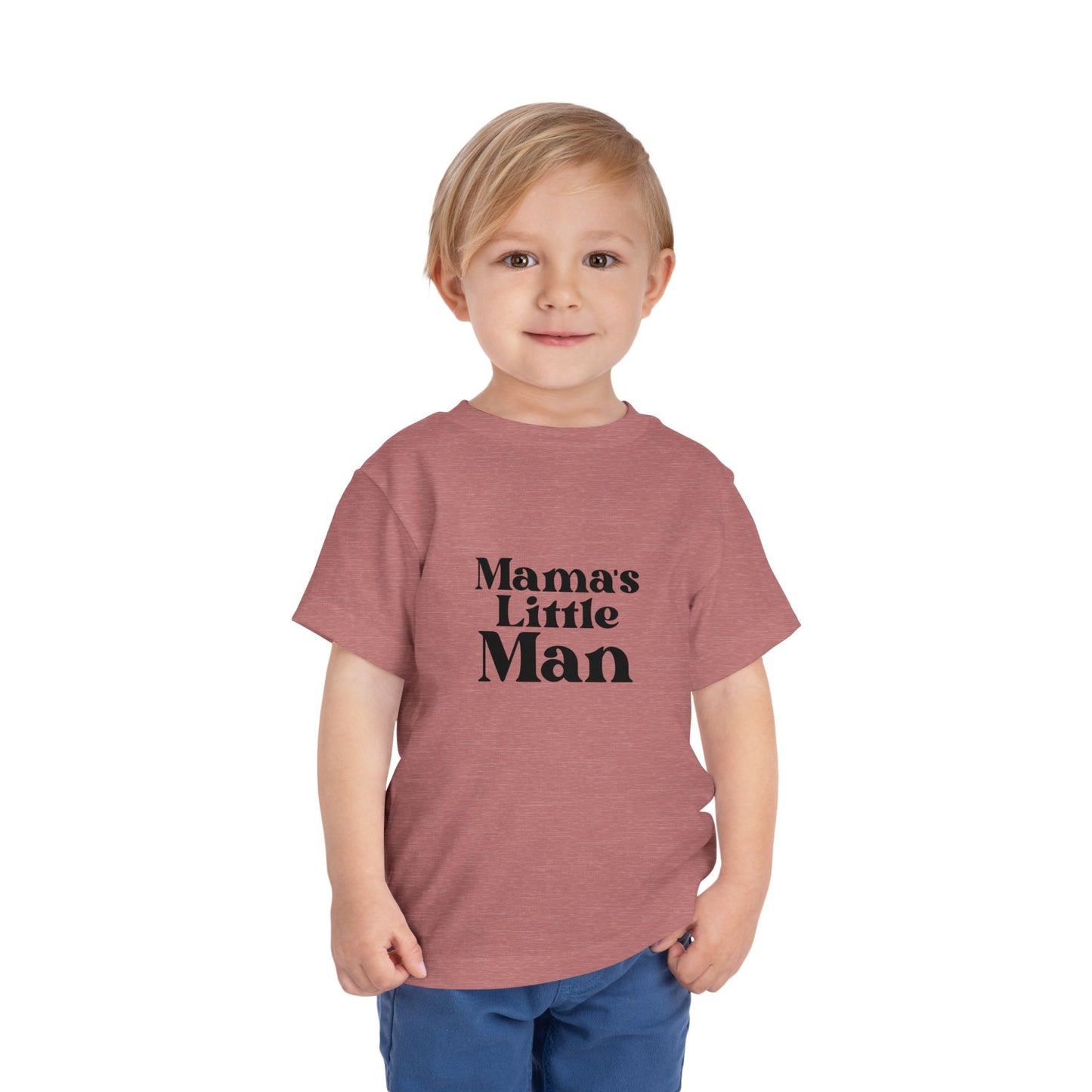 Toddler Tee - Mama's Little Man Shirt Design for Kids -  Cute Short Sleeve Tee for Boys