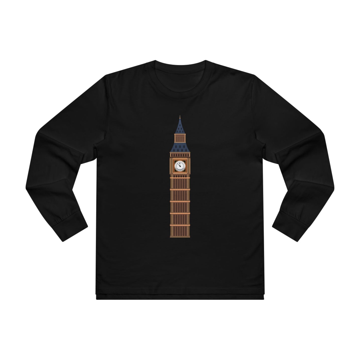 Men’s Base Longsleeve Tee - Big Ben - Iconic British Tower and Landmark