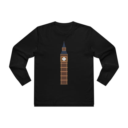 Men’s Base Longsleeve Tee - Big Ben - Iconic British Tower and Landmark