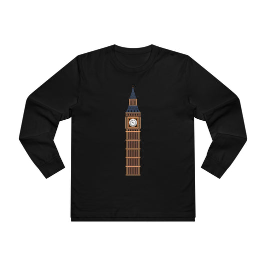 Men’s Base Longsleeve Tee - Big Ben - Iconic British Tower and Landmark
