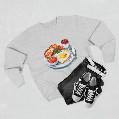 Unisex Crewneck Sweatshirt - British Royal Breakfast Elegant and Opulent Morning Feast