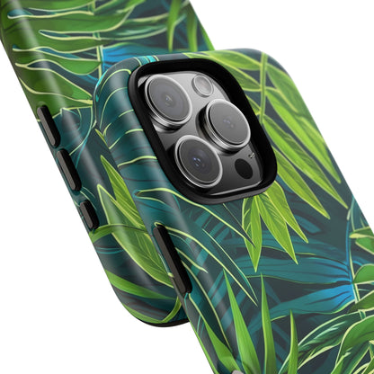 Tropical Phone Case - Durable Green Leaf Design, Eco-Friendly Gift, Trendy Accessory, Nature Lover's Case, Summer Vibes