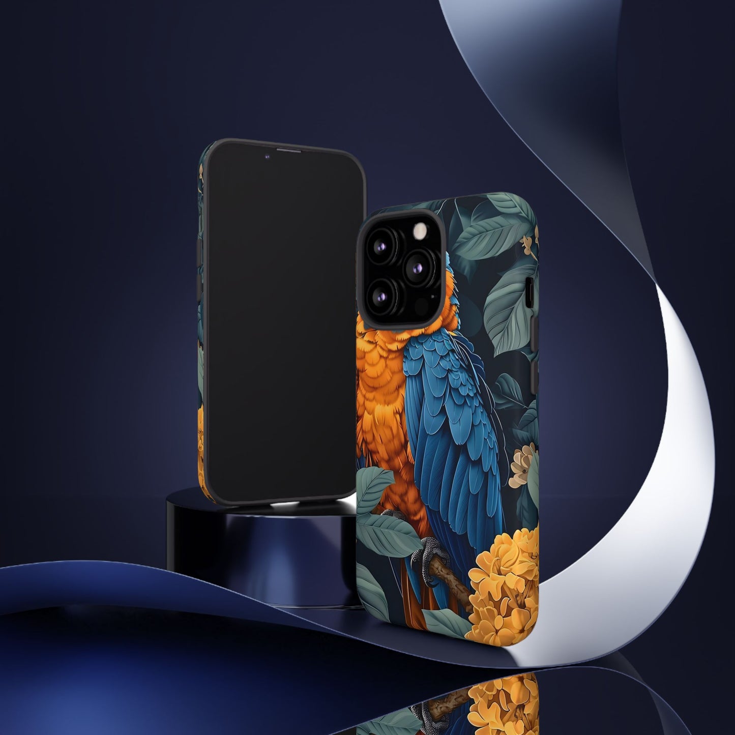 Tropical Parrot Phone Case - Tough Cases, Colorful Phone Cover, Nature Lover Gift, Floral Design, Bird Lover Accessory