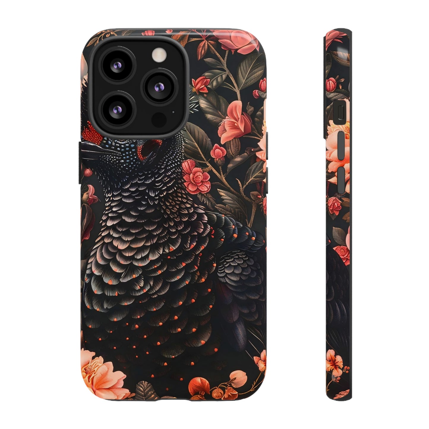 Tough Cases: Floral Design Phone Case, Stylish Protection for Your Phone, Unique Gift for Bird Lovers, Vibrant Floral Art, [...]