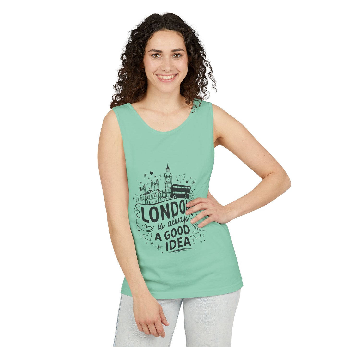Unisex Garment-Dyed Tank Top - London is always a Good Idea