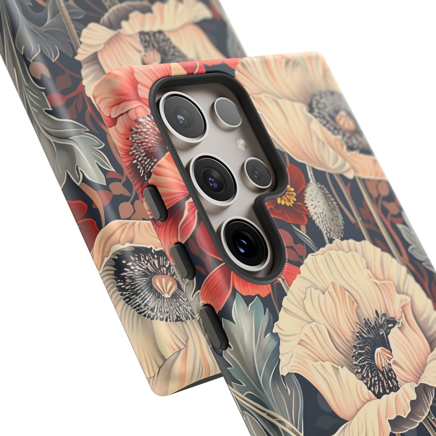 Floral iPhone Case, Tough Phone Cover, Artistic Protection, Flower Design, Unique Gift for Her, Phone Accessory, Trendy Tech