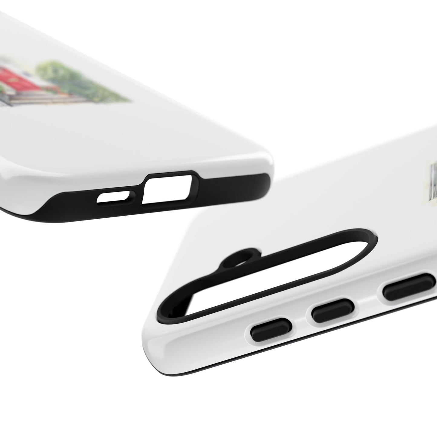 Artistic Phone Case - Charming Red Door Design for Stylish Protection