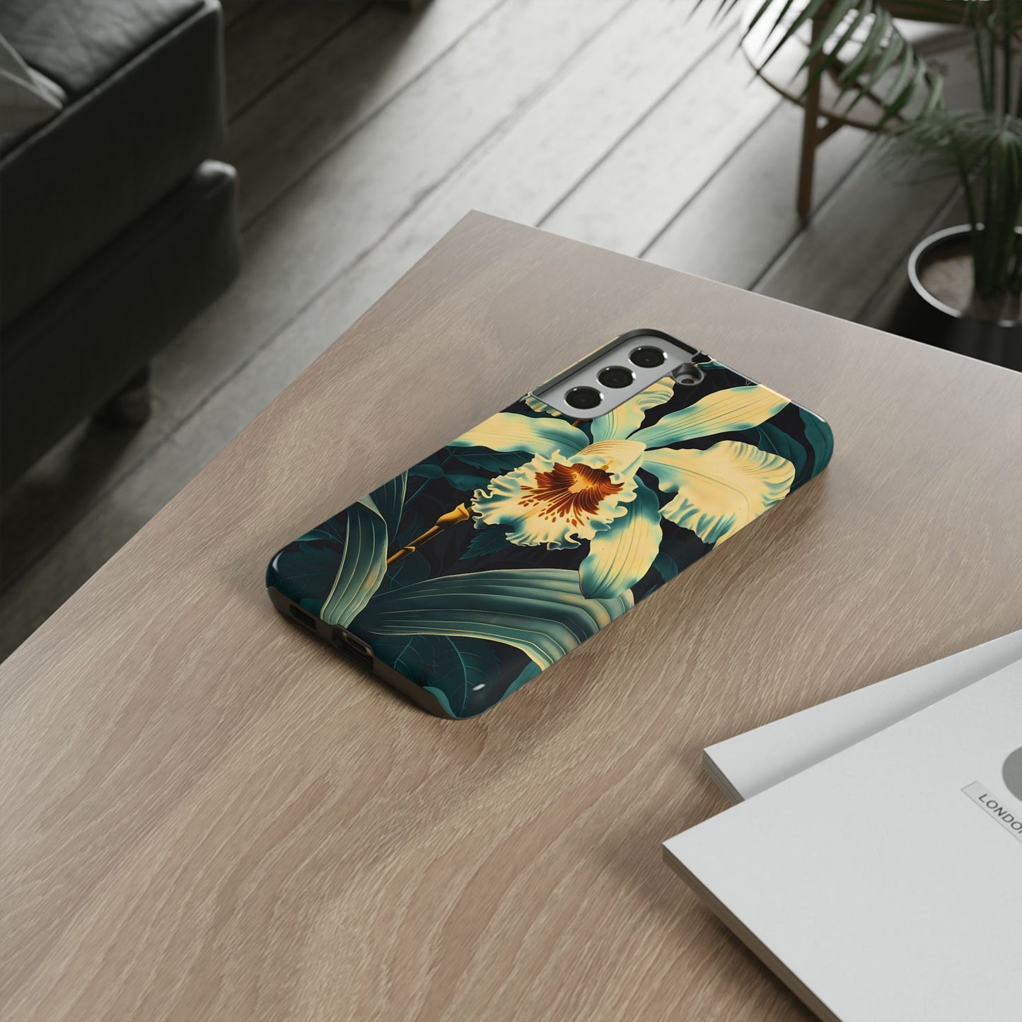 Floral Phone Case - Tough Cases with Orchid Design, Durable Smartphone Cover for Nature Lovers, Floral Gift for Her, Botanical [...]