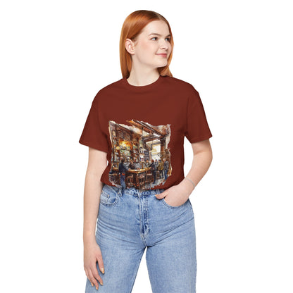 Unisex Jersey Short Sleeve Tee - Pints and Stories - Life at a British Pub