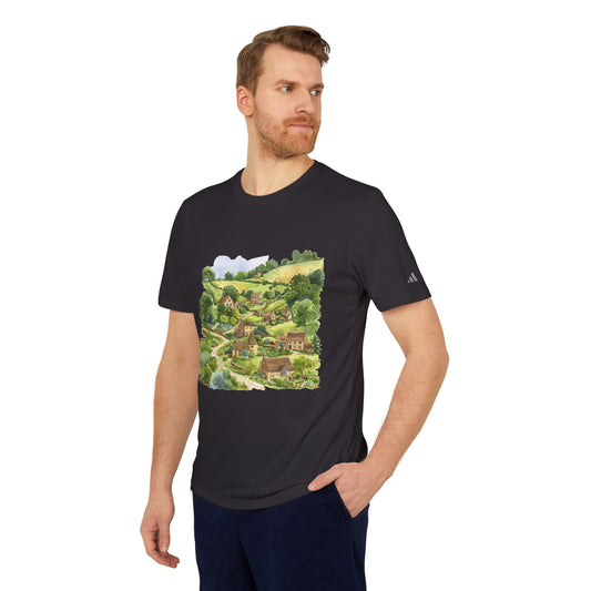 adidas Unisex Sport T-shirt - Rolling Hills & Rugged Coastlines - British Nature