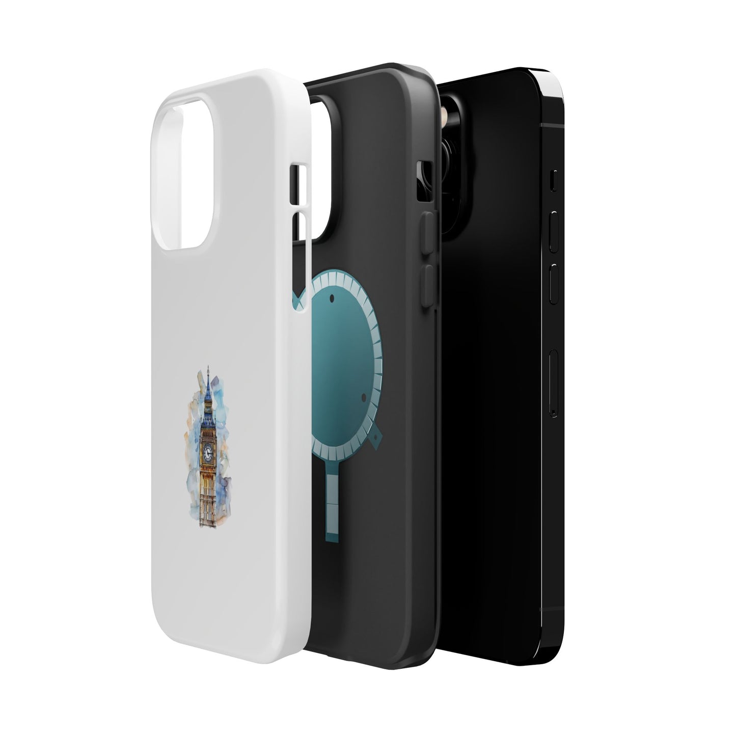 Artistic Magnetic Phone Cases with Iconic Designs, Unique Cell Phone Cover, London Tower Case, Gift for Travelers, Customizable Art Cases
