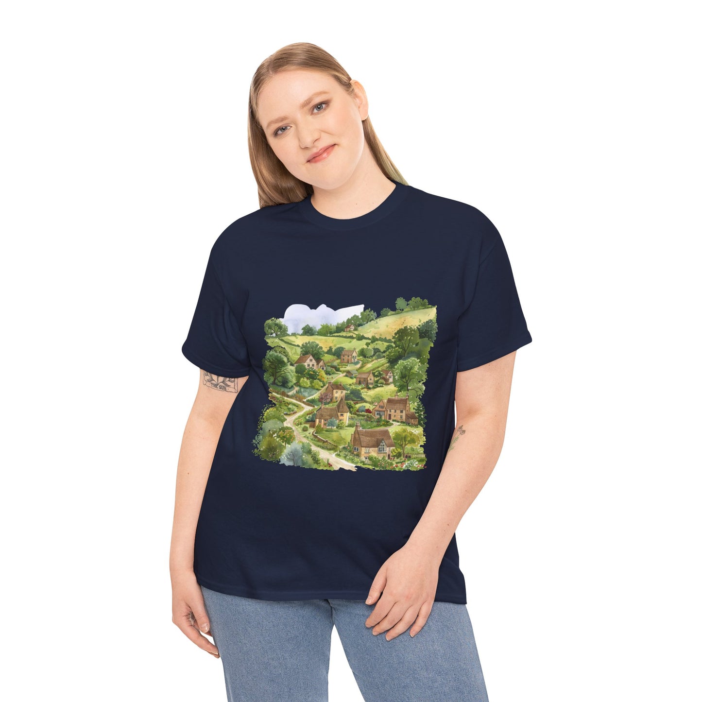 Unisex Heavy Cotton Tee - England Aesthetics - Embracing Classic British Charm and Style