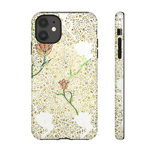 Elegant Floral Phone Case, Tough Cases for iPhone, Stylish Smartphone Cover, Protection with Floral Art, Unique Gift for Her