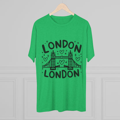 London Vibes Stylish Unisex Tri-Blend Crew Tee