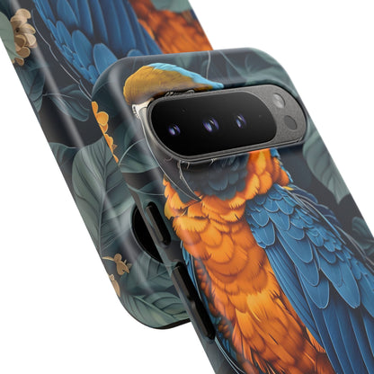 Tropical Parrot Phone Case - Tough Cases, Colorful Phone Cover, Nature Lover Gift, Floral Design, Bird Lover Accessory