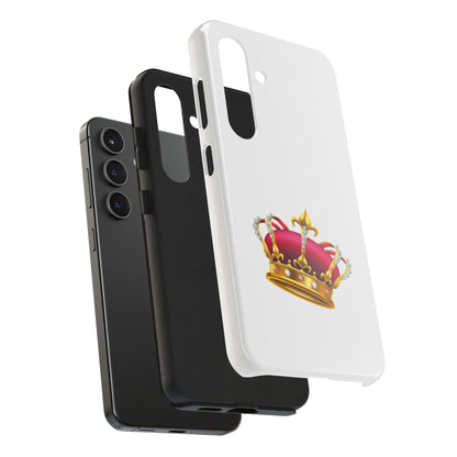 Crown Emoji Tough Phone Case, Durable Phone Cover, Stylish Protector, Gift for Him/Her, Trendy Smartphone Accessory
