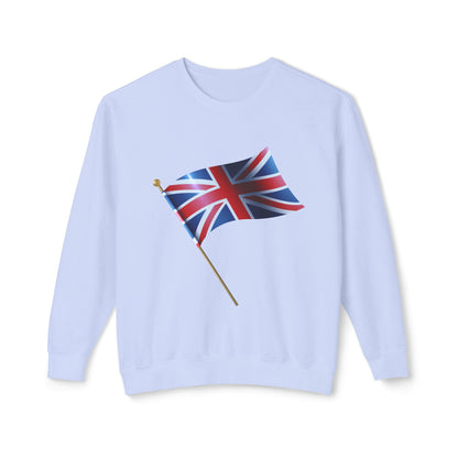 Unisex Lightweight Crewneck Sweatshirt - Classic UK Flag