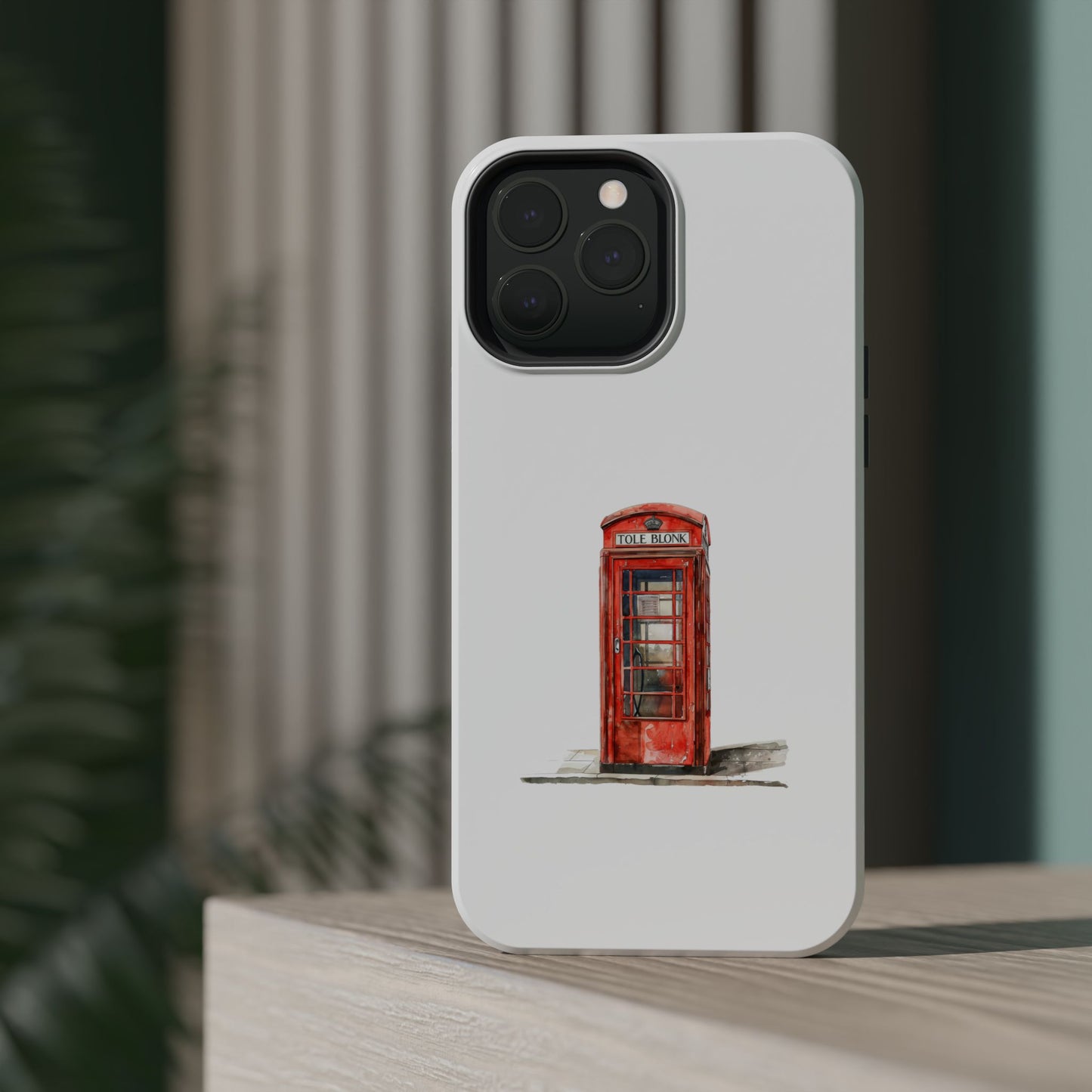 Red Telephone Booth Phone Case, Magnetic Tough Cases for Protection, Unique Gift for Phone Lovers, British Theme, Travel Accessory