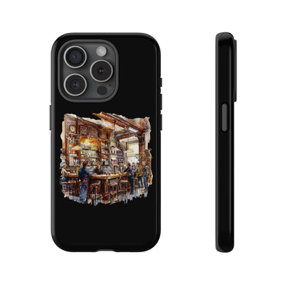 Artistic Phone Case - Cozy Pub Vibe, Trendy Smartphone Accessory, Gift for Friends, Modern Design, Durable Protection