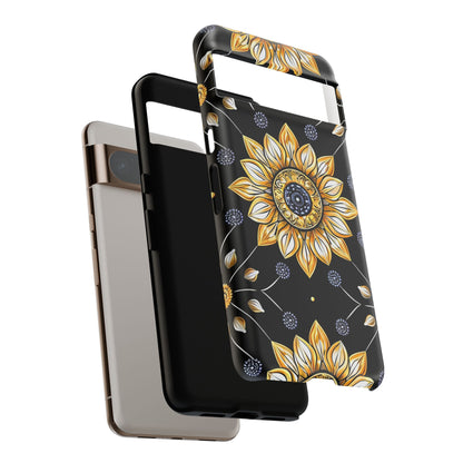 Floral Phone Case with Mandala Design, Tough Cases for iPhone & Samsung, Boho Style, Gift for Her, Unique Accessories