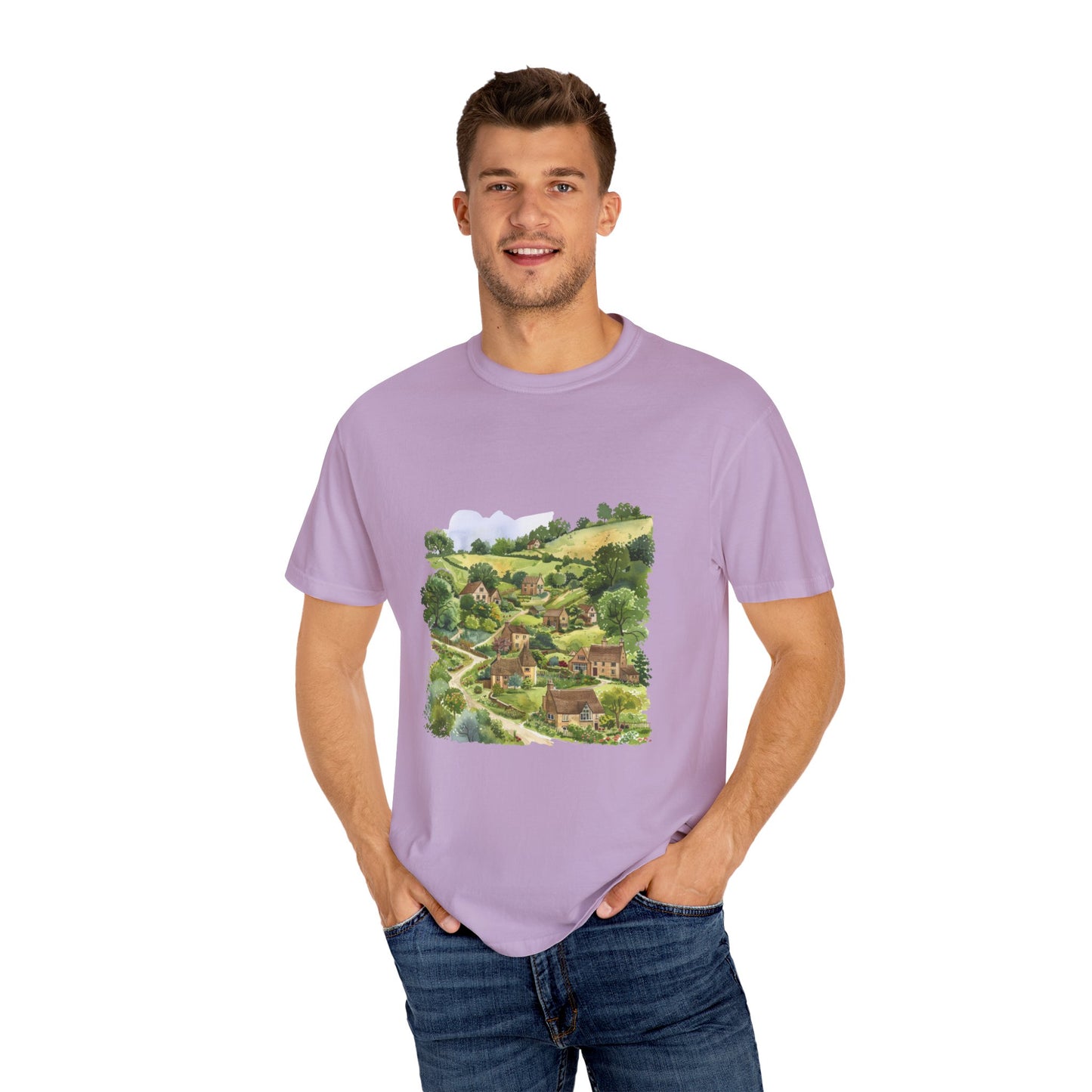 Unisex Garment-Dyed T-shirt - Iconic British Nature and Cultural Legacy
