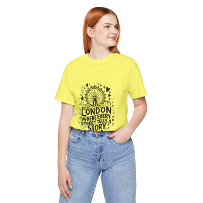 Unisex Jersey Short Sleeve Tee - London's Story Telling Street