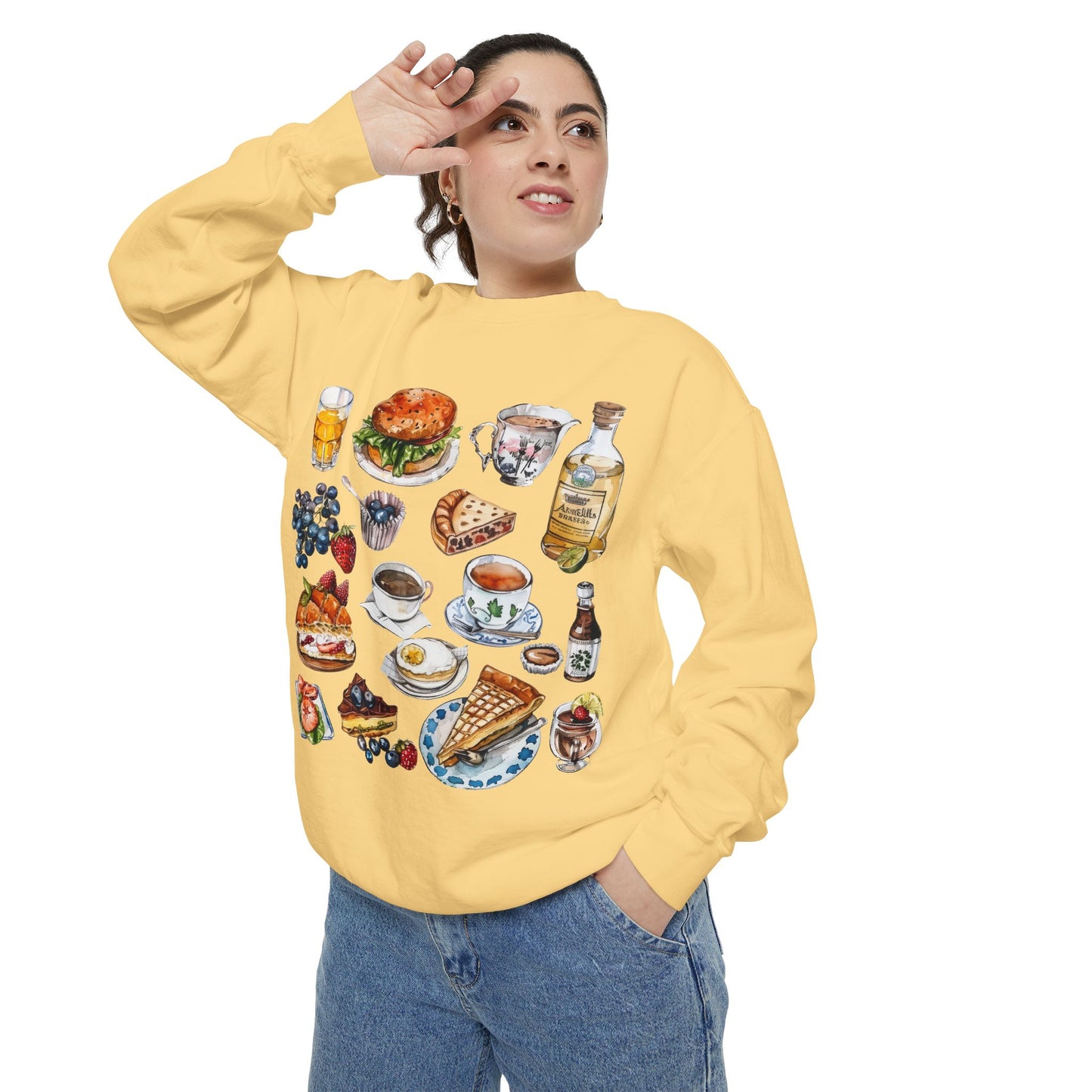 Unisex Garment-Dyed Sweatshirt - British Pride - England’s Most Famous Icons