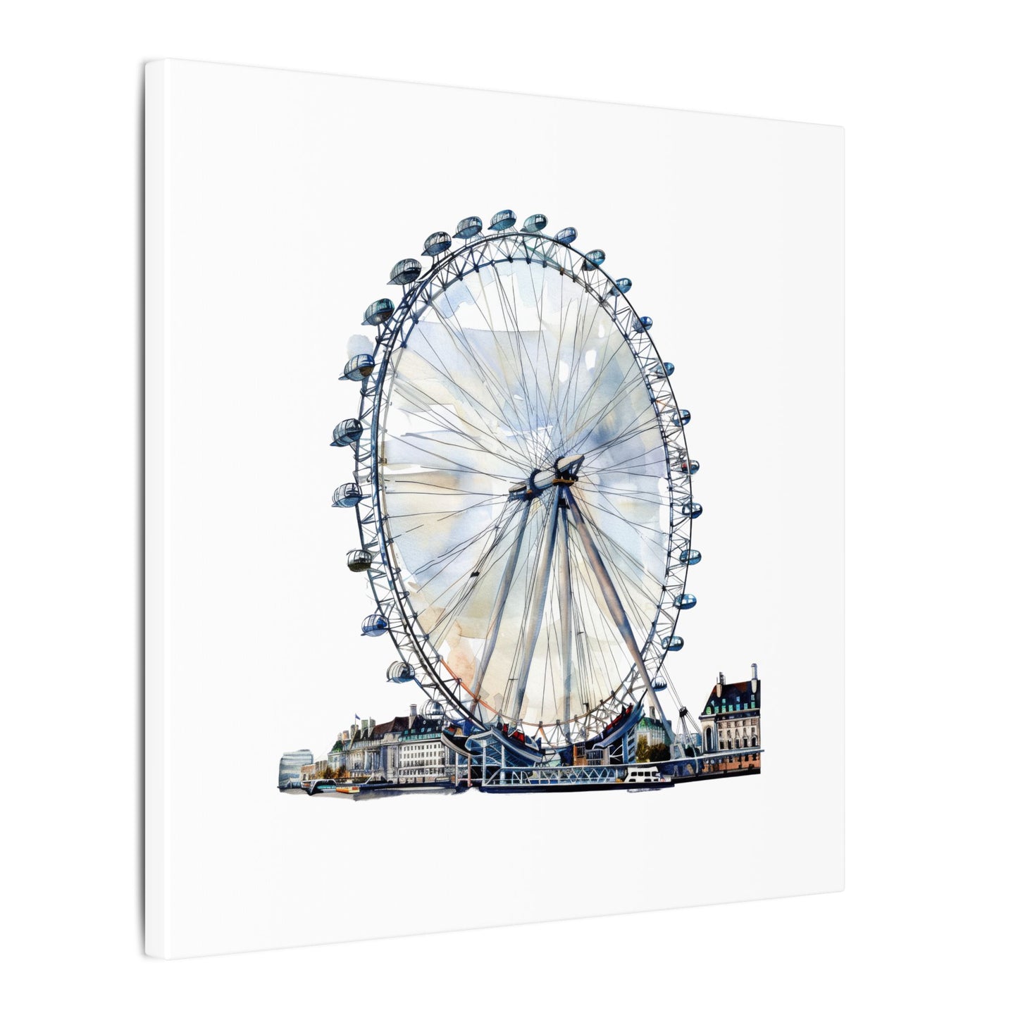 London Eye Canvas Print, Wall Art Decor, Travel Gift, Home Decoration, Unique Art Piece