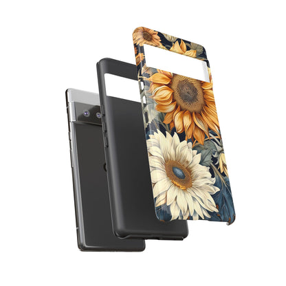 Floral Phone Case for Tough Cases, Sunflower Design, Nature Lover Gift, Birthday Present, Eco-Friendly Accessories, Summer Vibes