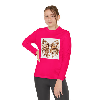 Floral Bow Youth Long Sleeve Tee - Comfort and Style for Every Occasion