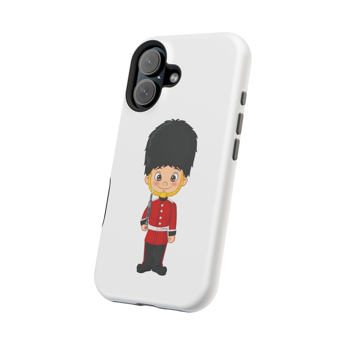 Cute Cartoon Soldier Magnetic Tough Case, Kid's Phone Cover, Fun Gift for Children, Birthday Present, Youth Accessories, Durable Protection