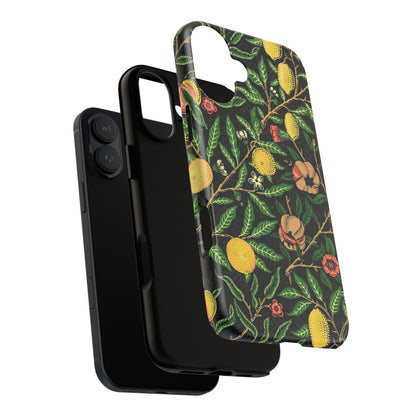 Tough Cases Phone Case, Floral Phone Cover, Tough Phone Protection, Gift for Plant Lovers, Black Background, Eco-Friendly Design