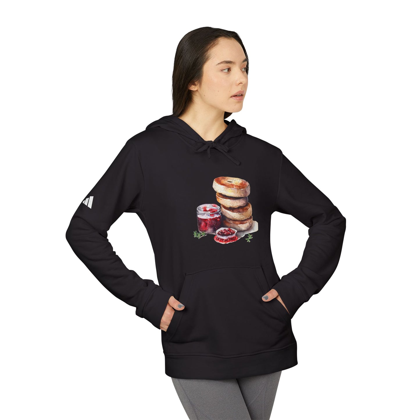 adidas Unisex Fleece Hoodie - British Royal Feast - Opulent Dining Fit for Royalty