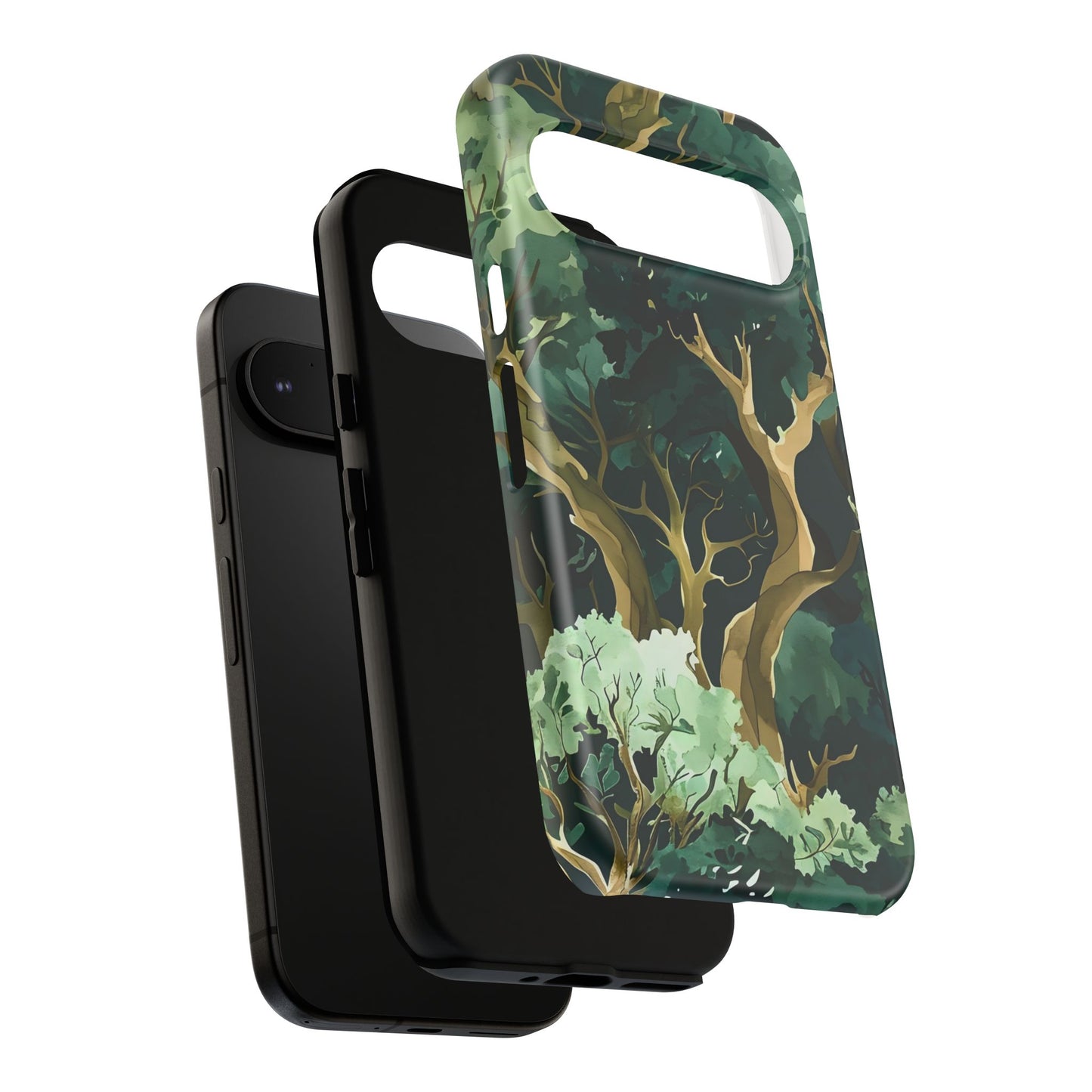 Forest Green Phone Case, Nature-Inspired Tough Cases, Eco-Friendly Gift, Outdoor Lover Accessory, Unique Phone Cover