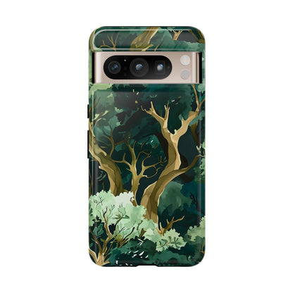 Forest Green Phone Case, Nature-Inspired Tough Cases, Eco-Friendly Gift, Outdoor Lover Accessory, Unique Phone Cover
