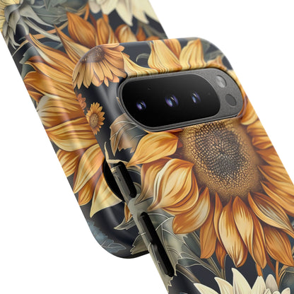 Floral Phone Case for Tough Cases, Sunflower Design, Nature Lover Gift, Birthday Present, Eco-Friendly Accessories, Summer Vibes