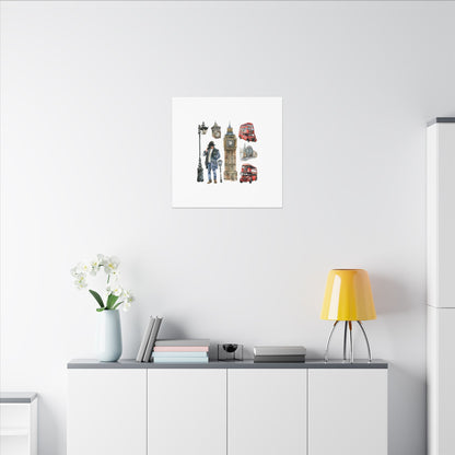 Canvas Art Print, London Skyline, Home Decor, Wall Art, Gift Idea, Travel Memories, Modern Wall Art