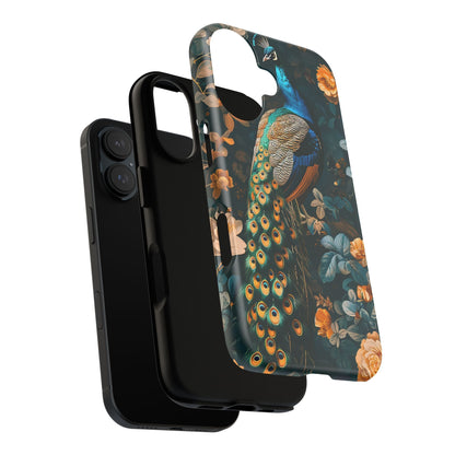 Peacock Phone Case - Elegant Floral Design, Tough Case for Protection, Unique Gift for Nature Lovers, Stylish Accessory, Eco-Friendly