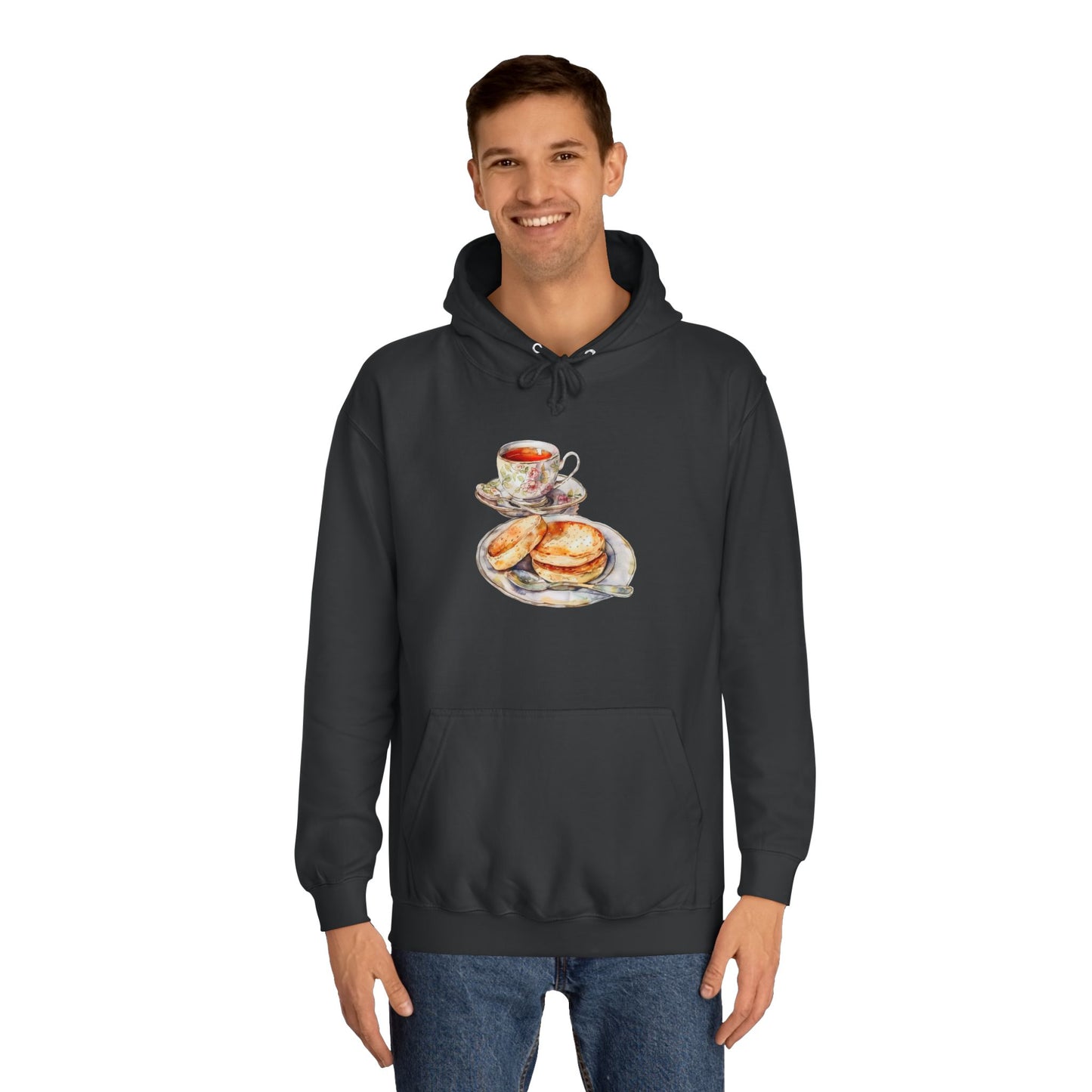 Unisex College Hoodie - British Delightful Food