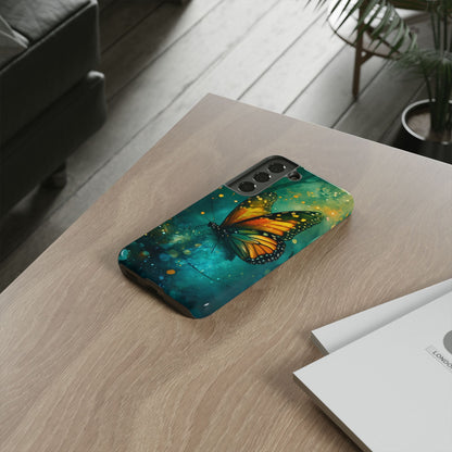 Colorful Butterfly Phone Case, Tough Cases for iPhone and Samsung, Cute Tech Accessories, Nature Lovers Gift, Vibrant Floral Design