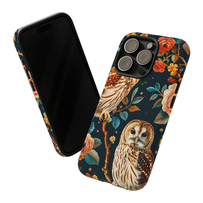 Owl Phone Case with Floral Design, Tough Phone Cover for Nature Lovers, Gift for Bird Enthusiasts, Stylish Protection for Smartphones, [...]