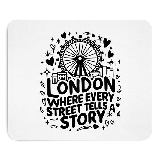 London Themed Mouse Pad, UK Travel Gift, Office Decor, Gaming Accessories, Unique Desk Gift, Personalized Mouse Mat