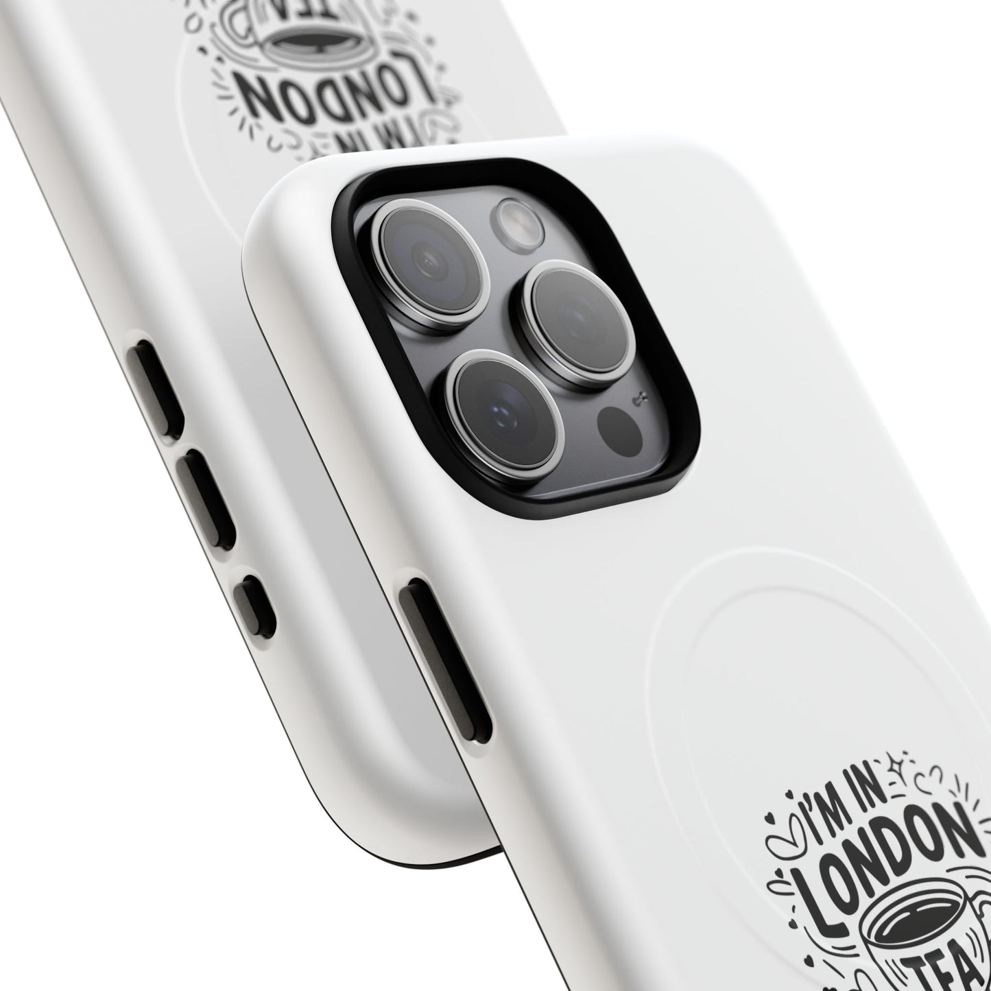 Magnetic Phone Case with London Tea Design, Tough Mobile Cover, Gift for Tea Lovers, Travel Accessory, Unique Phone Protector