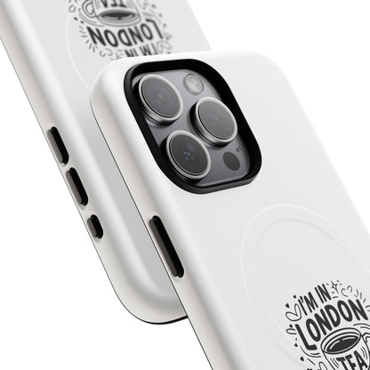 Magnetic Phone Case with London Tea Design, Tough Mobile Cover, Gift for Tea Lovers, Travel Accessory, Unique Phone Protector