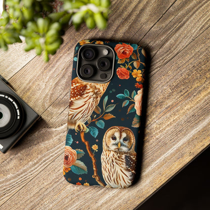 Owl Phone Case with Floral Design, Tough Phone Cover for Nature Lovers, Gift for Bird Enthusiasts, Stylish Protection for Smartphones, [...]