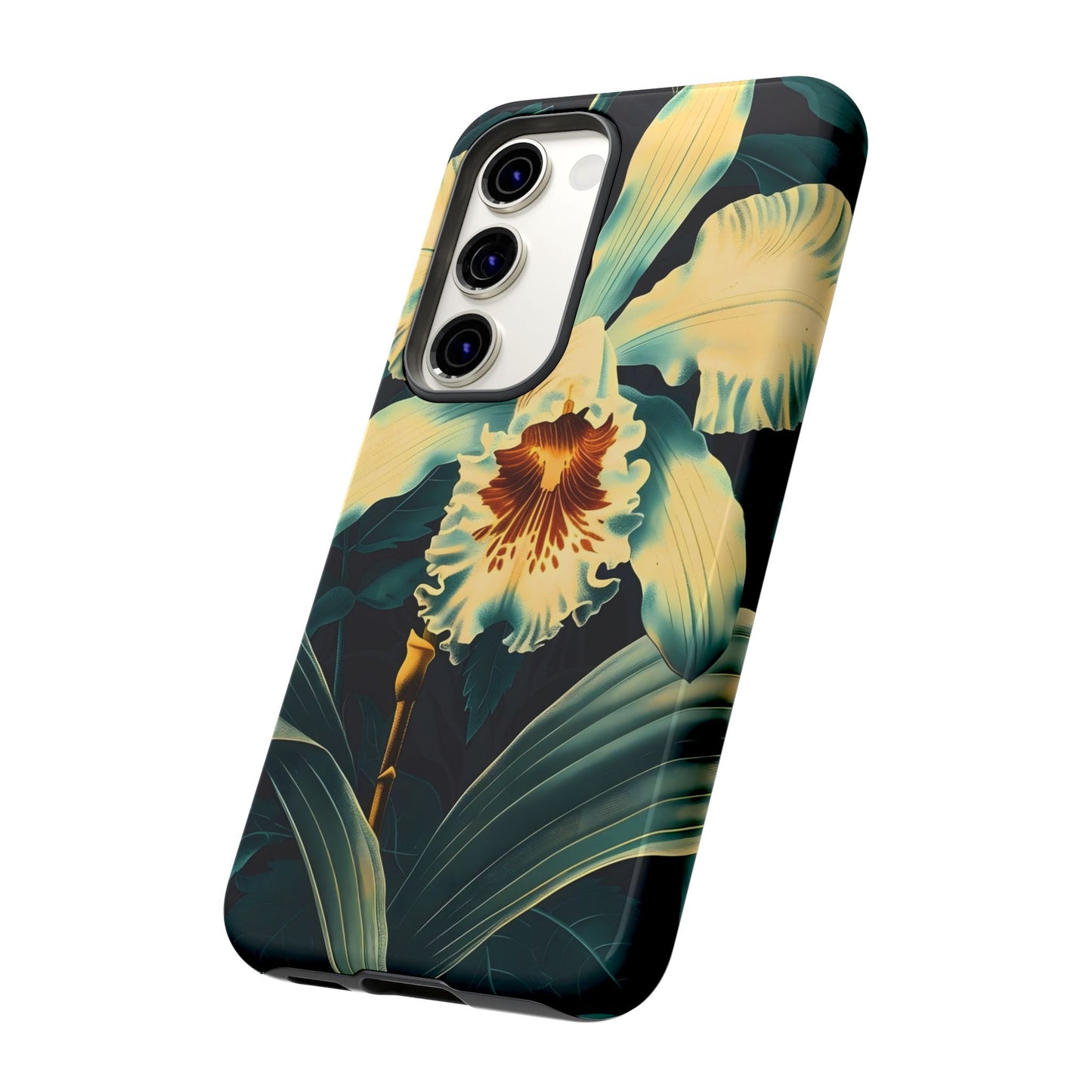 Floral Phone Case - Tough Cases with Orchid Design, Durable Smartphone Cover for Nature Lovers, Floral Gift for Her, Botanical [...]